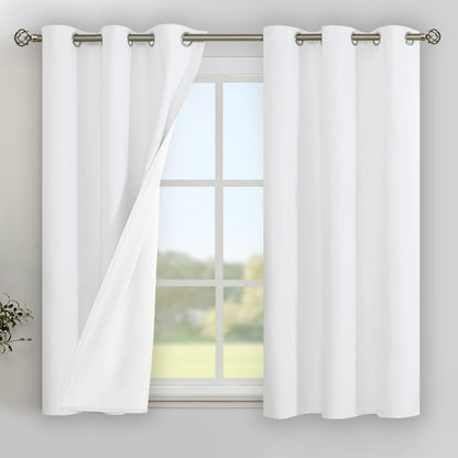 YoungsTex Black Blackout Curtains for Bedroom, Thermal Drapes Heat Blocking