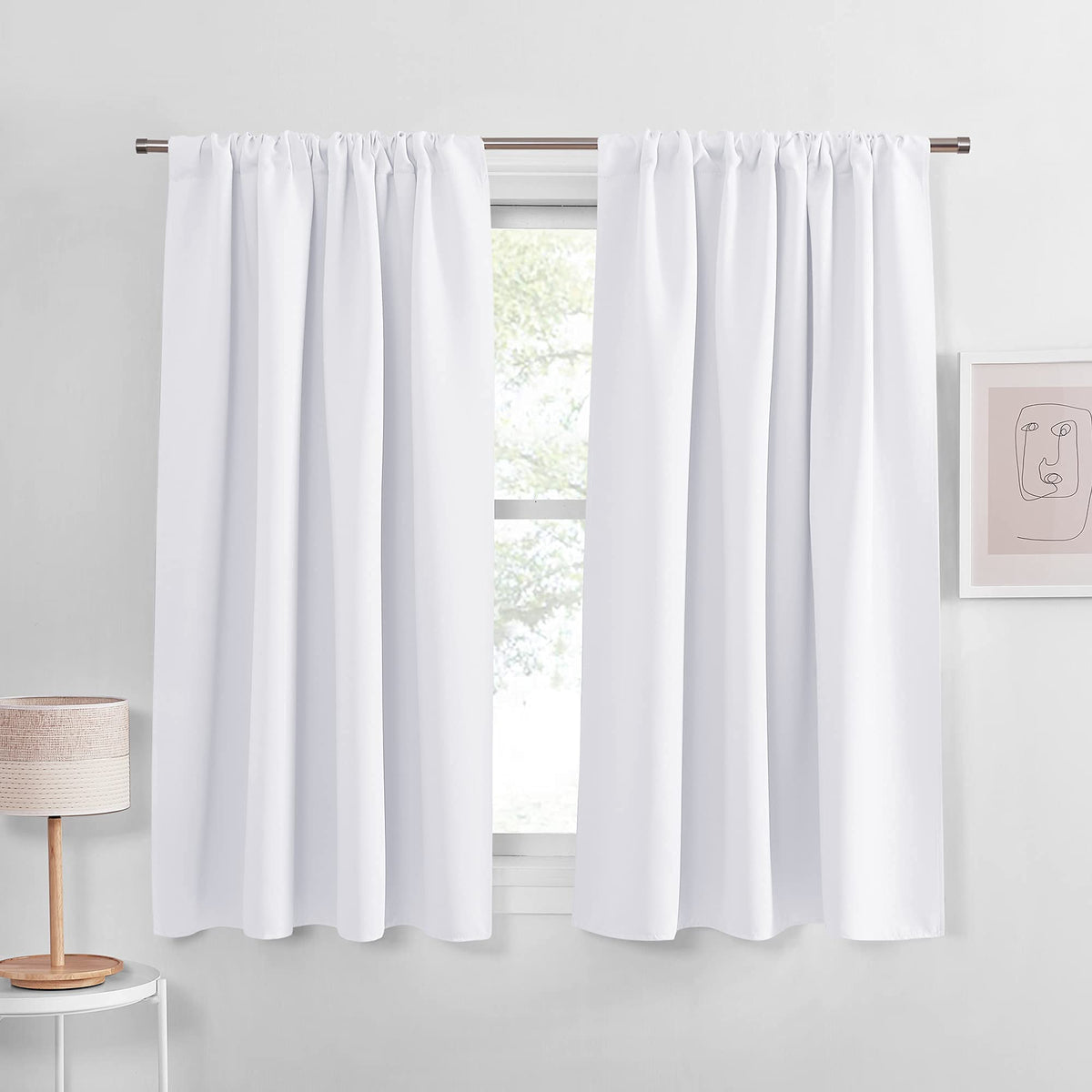 PONY DANCE Black Out Curtains 72 inch Long, Black, 2 Panels