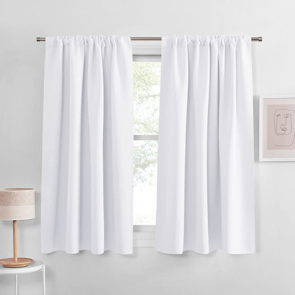 PONY DANCE Black Out Curtains 72 inch Long, Black, 2 Panels
