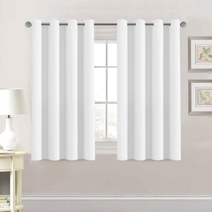 H.VERSAILTEX Blackout Curtains for Bedroom Thermal Insulated Room Darkening Living Room Curtains 63 Inch Long Grommet Privacy Protection Window Curtain Panels/Drapes for Nursery,2 Panels,Ivory/Cream