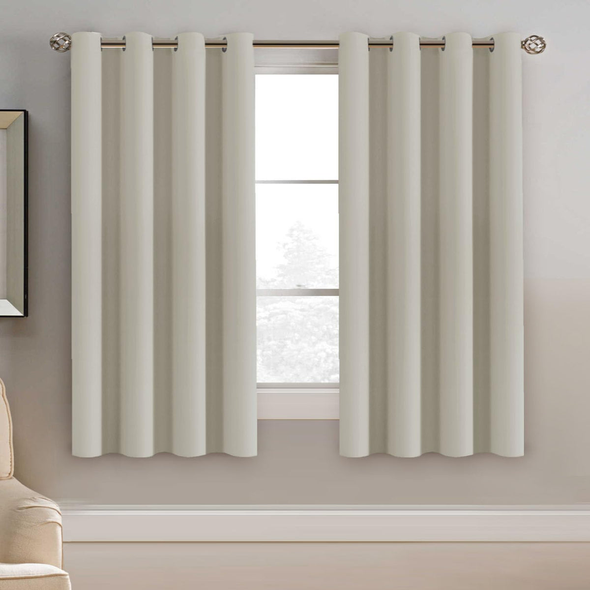 H.VERSAILTEX 100% Blackout Curtains for Bedroom Black Out Curtains 96 inch Thermal Insulated Long Blackout Curtains for Living Room, Energy Saving Curtains for Patio Door Grommet (1 Panel, Jet Black)