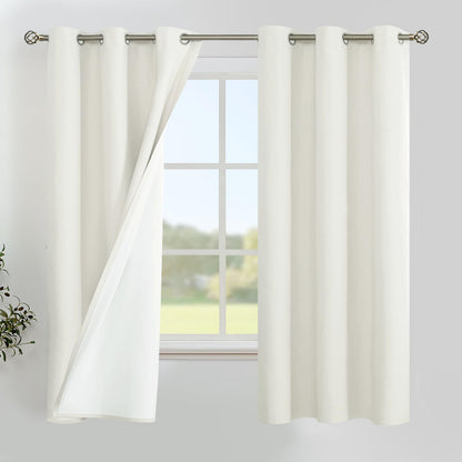 YoungsTex Black Blackout Curtains for Bedroom, Thermal Drapes Heat Blocking