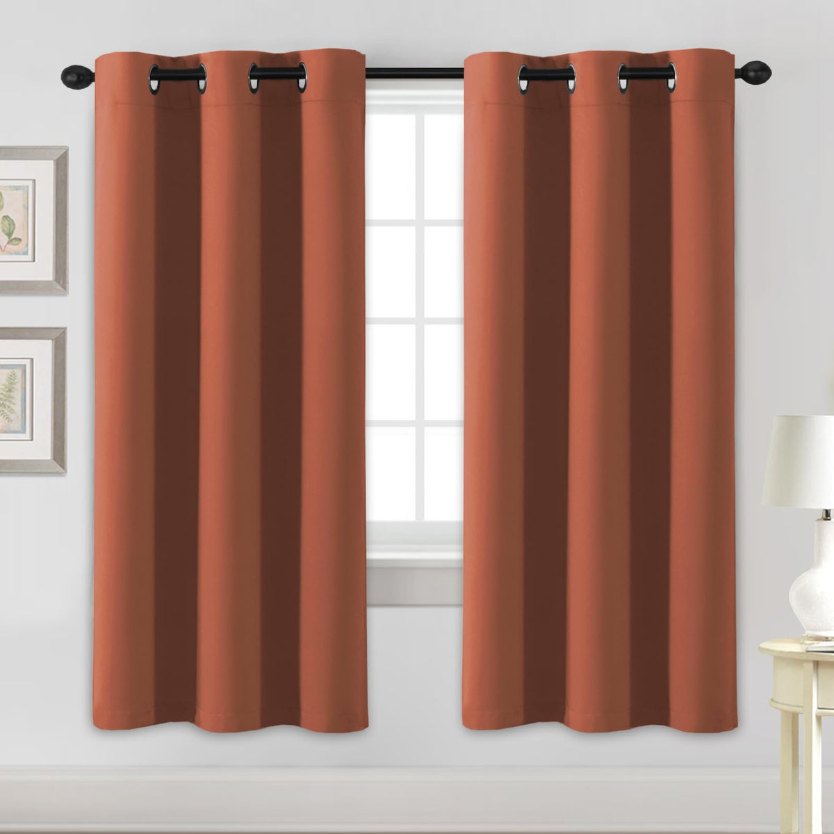 H.VERSAILTEX Blackout Curtains for Bedroom Thermal Insulated Room Darkening Living Room Curtains 63 Inch Long Grommet Privacy Protection Window Curtain Panels/Drapes for Nursery,2 Panels,Ivory/Cream