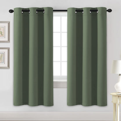 H.VERSAILTEX Blackout Curtains for Bedroom Thermal Insulated Room Darkening Living Room Curtains 63 Inch Long Grommet Privacy Protection Window Curtain Panels/Drapes for Nursery,2 Panels,Ivory/Cream
