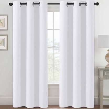 H.VERSAILTEX Blackout Curtains for Bedroom Thermal Insulated Room Darkening Living Room Curtains 63 Inch Long Grommet Privacy Protection Window Curtain Panels/Drapes for Nursery,2 Panels,Ivory/Cream