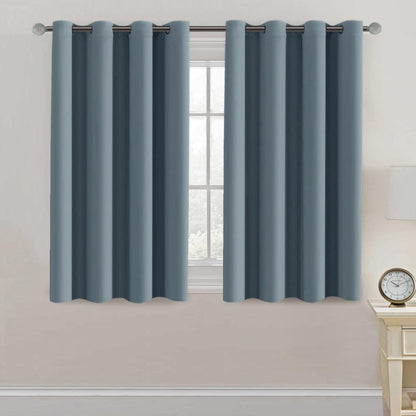 H.VERSAILTEX 100% Blackout Curtains for Bedroom Black Out Curtains 96 inch Thermal Insulated Long Blackout Curtains for Living Room, Energy Saving Curtains for Patio Door Grommet (1 Panel, Jet Black)