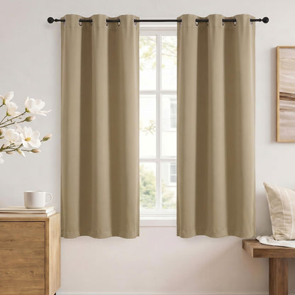 Simplebrand Sage Green Blackout Curtains 84 Inch Length 2 Panels Set for Bedroom/Living Room, Solid Room Darkening Thermal Insulated Grommet Energy Saving Window Treatment Drapes, Each 52" Wide