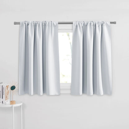 PONY DANCE Black Out Curtains 72 inch Long, Black, 2 Panels