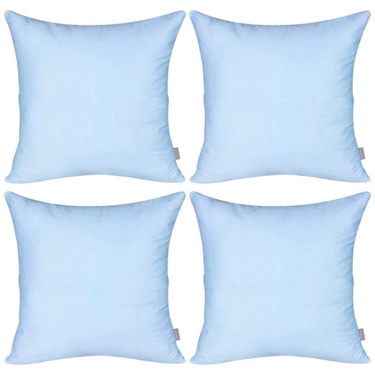 Thmyo 4-Pack 100% Cotton Solid Decorative Throw Pillow Case 18x18 Orange