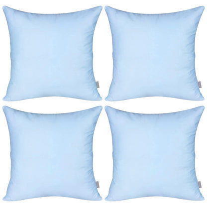 Thmyo 4-Pack 100% Cotton Solid Decorative Throw Pillow Case 18x18 Orange