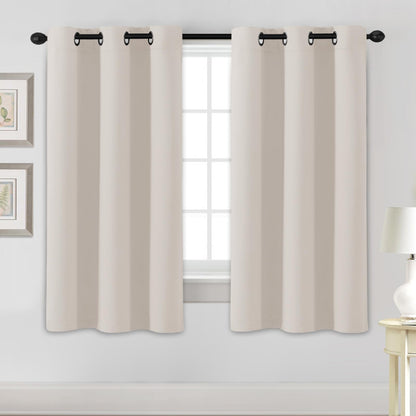 H.VERSAILTEX Blackout Curtains for Bedroom Thermal Insulated Room Darkening Living Room Curtains 63 Inch Long Grommet Privacy Protection Window Curtain Panels/Drapes for Nursery,2 Panels,Ivory/Cream