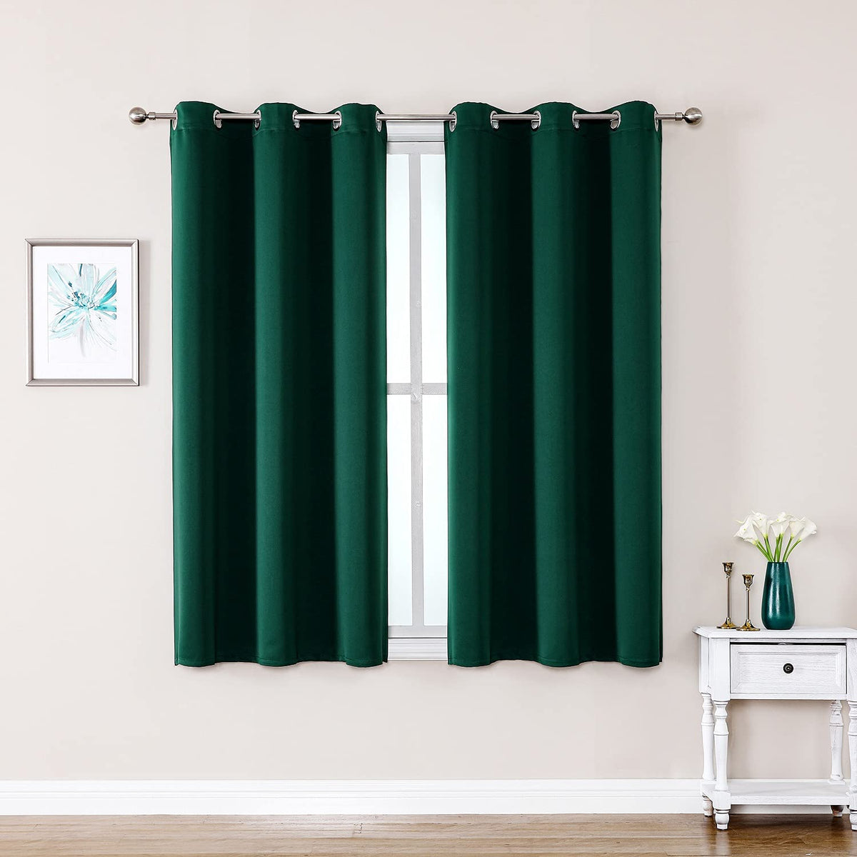 ChrisDowa Blackout Curtains for Bedroom and Living Room 63 Inches Long