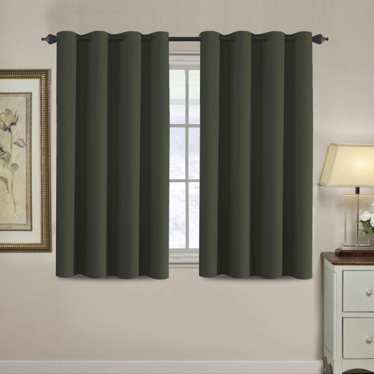 H.VERSAILTEX 100% Blackout Curtains for Bedroom Black Out Curtains 96 inch Thermal Insulated Long Blackout Curtains for Living Room, Energy Saving Curtains for Patio Door Grommet (1 Panel, Jet Black)