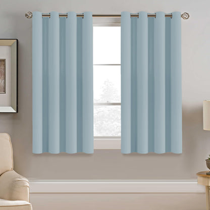 H.VERSAILTEX Blackout Curtains for Bedroom Thermal Insulated Room Darkening Living Room Curtains 63 Inch Long Grommet Privacy Protection Window Curtain Panels/Drapes for Nursery,2 Panels,Ivory/Cream