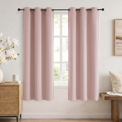Simplebrand Sage Green Blackout Curtains 84 Inch Length 2 Panels Set for Bedroom/Living Room, Solid Room Darkening Thermal Insulated Grommet Energy Saving Window Treatment Drapes, Each 52" Wide