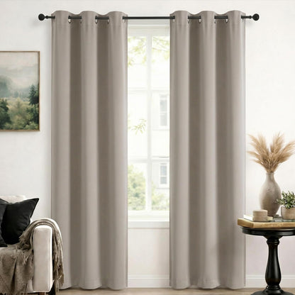 Simplebrand Sage Green Blackout Curtains 84 Inch Length 2 Panels Set for Bedroom/Living Room, Solid Room Darkening Thermal Insulated Grommet Energy Saving Window Treatment Drapes, Each 52" Wide
