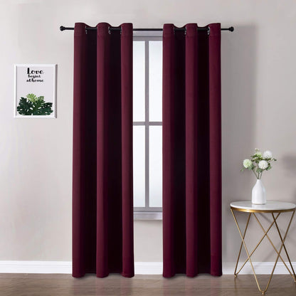 ChrisDowa Blackout Curtains for Bedroom and Living Room 63 Inches Long