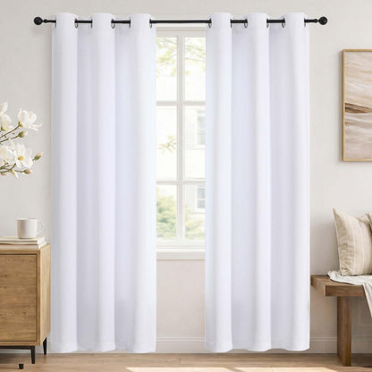 Simplebrand Sage Green Blackout Curtains 84 Inch Length 2 Panels Set for Bedroom/Living Room, Solid Room Darkening Thermal Insulated Grommet Energy Saving Window Treatment Drapes, Each 52" Wide
