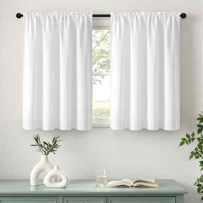 MIULEE Stone Blue Blackout Curtains for Bedroom Living Room 40"x63" 2 Panel