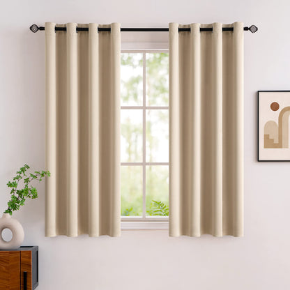 MIULEE Light Pink Blackout Bedroom Curtains Drapes 84 Inch Long 52"x84"