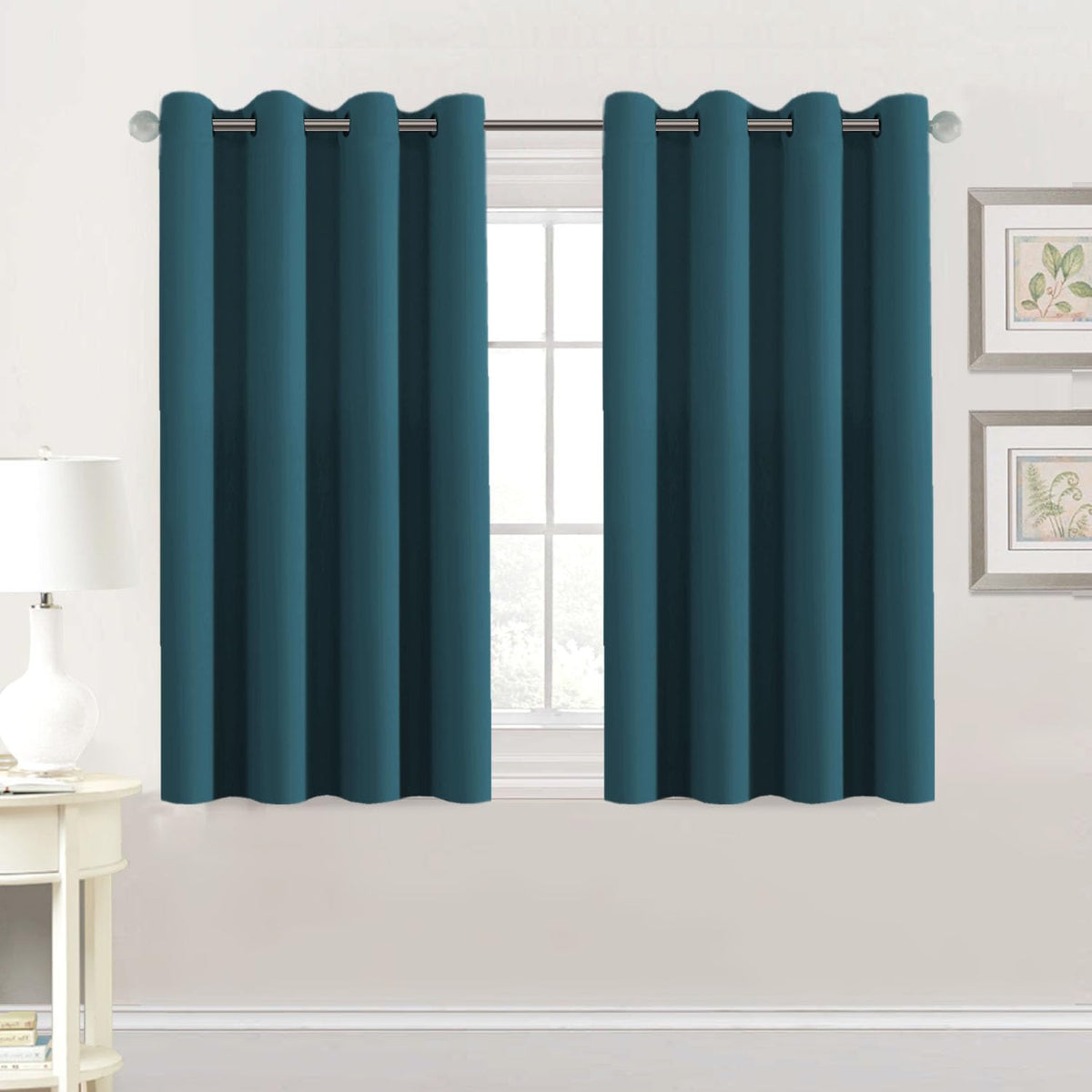H.VERSAILTEX Blackout Curtains for Bedroom Thermal Insulated Room Darkening Living Room Curtains 63 Inch Long Grommet Privacy Protection Window Curtain Panels/Drapes for Nursery,2 Panels,Ivory/Cream