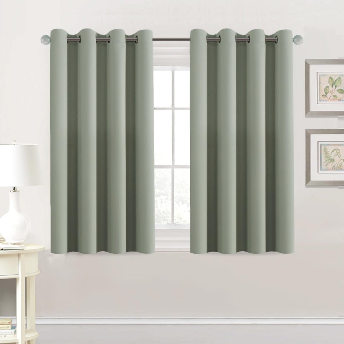 H.VERSAILTEX Blackout Curtains for Bedroom Thermal Insulated Room Darkening Living Room Curtains 63 Inch Long Grommet Privacy Protection Window Curtain Panels/Drapes for Nursery,2 Panels,Ivory/Cream