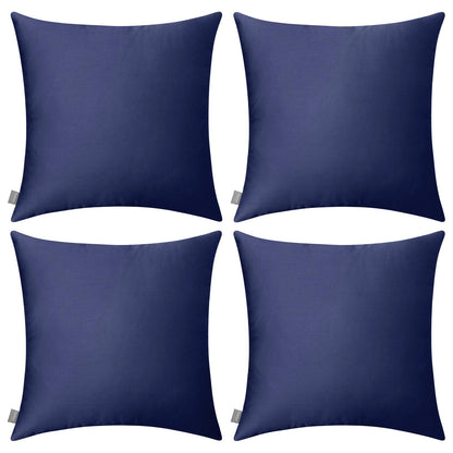 Thmyo 4-Pack 100% Cotton Solid Decorative Throw Pillow Case 18x18 Orange
