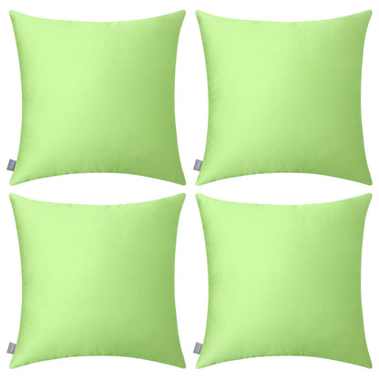 Thmyo 4-Pack 100% Cotton Solid Decorative Throw Pillow Case 18x18 Orange