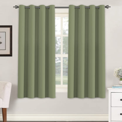 H.VERSAILTEX Blackout Curtains for Bedroom Thermal Insulated Room Darkening Living Room Curtains 63 Inch Long Grommet Privacy Protection Window Curtain Panels/Drapes for Nursery,2 Panels,Ivory/Cream