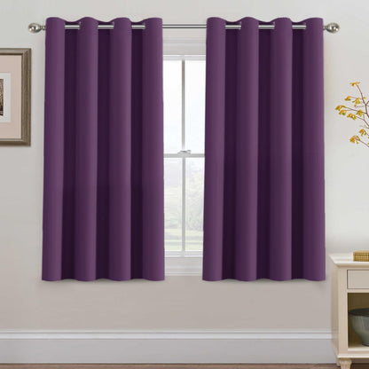 H.VERSAILTEX 100% Blackout Curtains for Bedroom Black Out Curtains 96 inch Thermal Insulated Long Blackout Curtains for Living Room, Energy Saving Curtains for Patio Door Grommet (1 Panel, Jet Black)