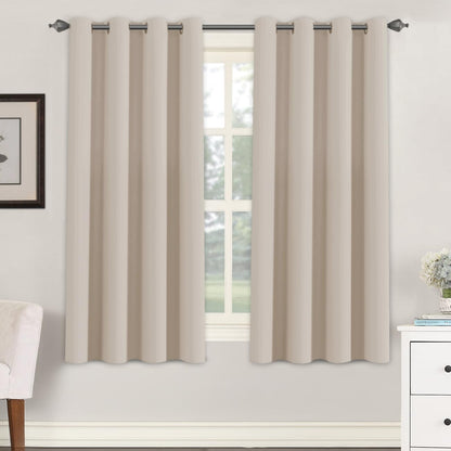 H.VERSAILTEX 100% Blackout Curtains for Bedroom Black Out Curtains 96 inch Thermal Insulated Long Blackout Curtains for Living Room, Energy Saving Curtains for Patio Door Grommet (1 Panel, Jet Black)