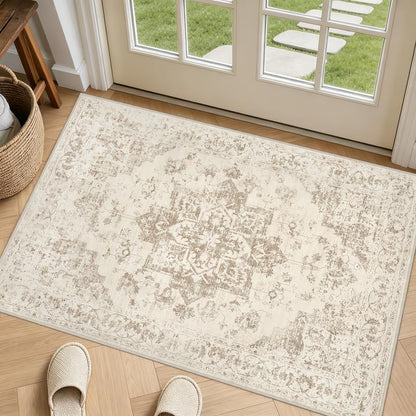 8x10 Area Rugs Living Room: Bedroom Neutral Washable Carpet Beige