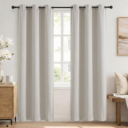Simplebrand Sage Green Blackout Curtains 84 Inch Length 2 Panels Set for Bedroom/Living Room, Solid Room Darkening Thermal Insulated Grommet Energy Saving Window Treatment Drapes, Each 52" Wide