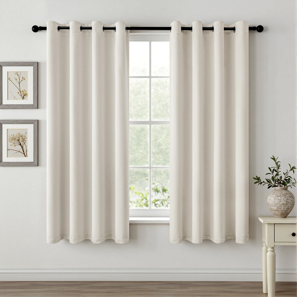 MIULEE Light Pink Blackout Bedroom Curtains Drapes 84 Inch Long 52"x84"