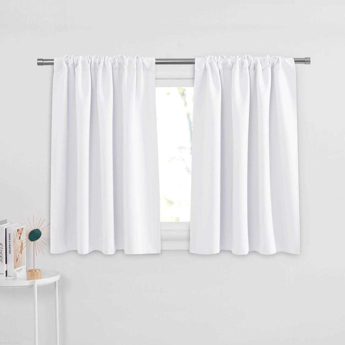 PONY DANCE Black Out Curtains 72 inch Long, Black, 2 Panels