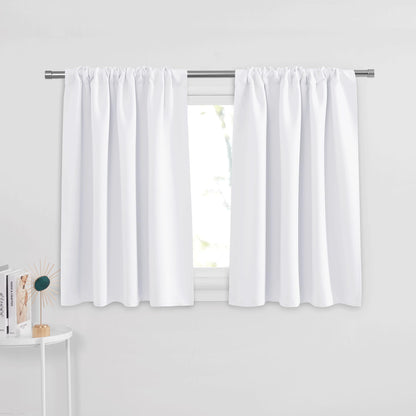 PONY DANCE Black Out Curtains 72 inch Long, Black, 2 Panels