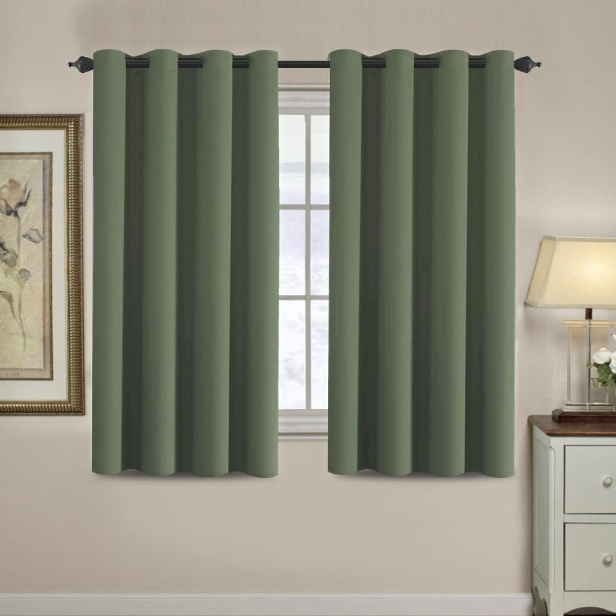 H.VERSAILTEX 100% Blackout Curtains for Bedroom Black Out Curtains 96 inch Thermal Insulated Long Blackout Curtains for Living Room, Energy Saving Curtains for Patio Door Grommet (1 Panel, Jet Black)