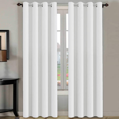 H.VERSAILTEX Blackout Curtains for Bedroom Thermal Insulated Room Darkening Living Room Curtains 63 Inch Long Grommet Privacy Protection Window Curtain Panels/Drapes for Nursery,2 Panels,Ivory/Cream