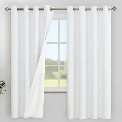 YoungsTex Black Blackout Curtains for Bedroom, Thermal Drapes Heat Blocking