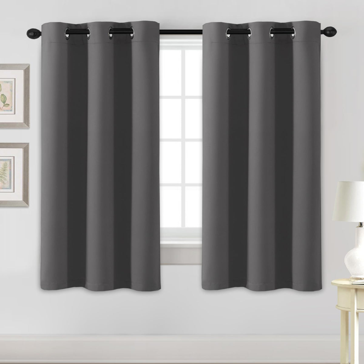 H.VERSAILTEX Blackout Curtains for Bedroom Thermal Insulated Room Darkening Living Room Curtains 63 Inch Long Grommet Privacy Protection Window Curtain Panels/Drapes for Nursery,2 Panels,Ivory/Cream