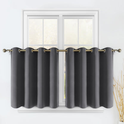 HOMEIDEAS Blackout Curtains for Bedroom 52 X 84 Inch Long 2 Panels Set Light Grey/Gray Room Darkening Curtains/Drapes, Soundproof Thermal Grommet Window Curtains for Living Room