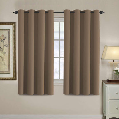 H.VERSAILTEX 100% Blackout Curtains for Bedroom Black Out Curtains 96 inch Thermal Insulated Long Blackout Curtains for Living Room, Energy Saving Curtains for Patio Door Grommet (1 Panel, Jet Black)