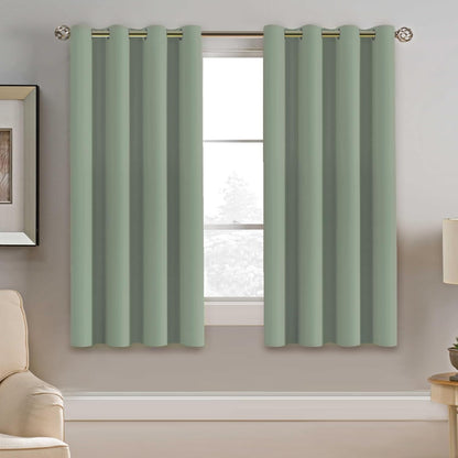 H.VERSAILTEX 100% Blackout Curtains for Bedroom Black Out Curtains 96 inch Thermal Insulated Long Blackout Curtains for Living Room, Energy Saving Curtains for Patio Door Grommet (1 Panel, Jet Black)