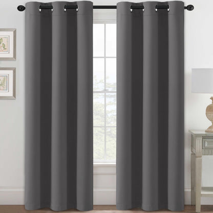 H.VERSAILTEX Blackout Curtains for Bedroom Thermal Insulated Room Darkening Living Room Curtains 63 Inch Long Grommet Privacy Protection Window Curtain Panels/Drapes for Nursery,2 Panels,Ivory/Cream