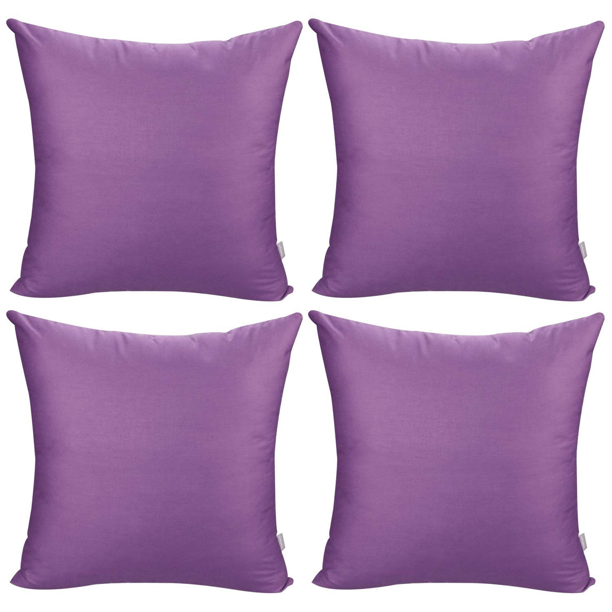 Thmyo 4-Pack 100% Cotton Solid Decorative Throw Pillow Case 18x18 Orange