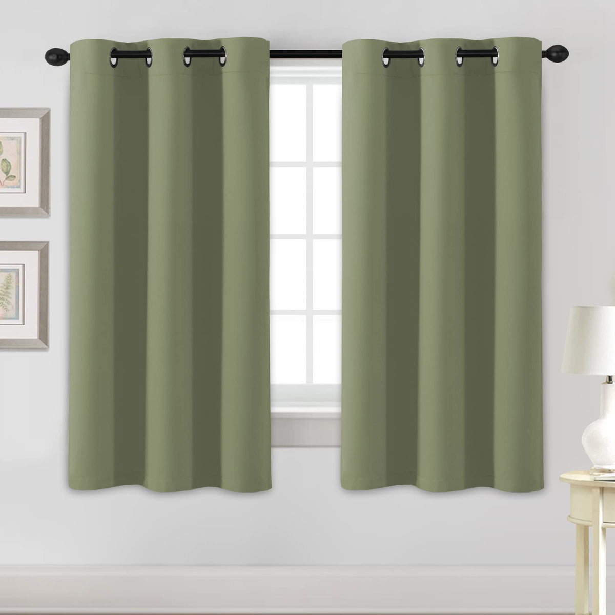 H.VERSAILTEX Blackout Curtains for Bedroom Thermal Insulated Room Darkening Living Room Curtains 63 Inch Long Grommet Privacy Protection Window Curtain Panels/Drapes for Nursery,2 Panels,Ivory/Cream