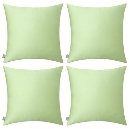 Thmyo 4-Pack 100% Cotton Solid Decorative Throw Pillow Case 18x18 Orange