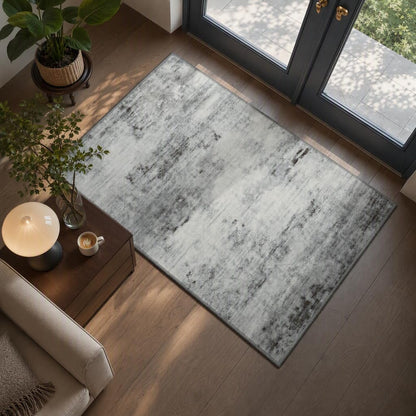 Toneed 4x6 Feet Washable Area Rugs for Bedroom Living Room, 48"x72" Grey