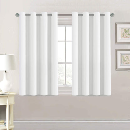 H.VERSAILTEX Blackout Curtains for Bedroom Thermal Insulated Room Darkening Living Room Curtains 63 Inch Long Grommet Privacy Protection Window Curtain Panels/Drapes for Nursery,2 Panels,Ivory/Cream