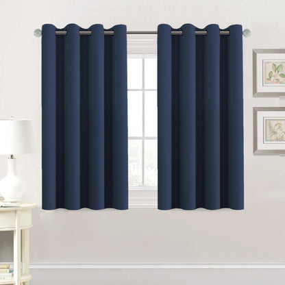 H.VERSAILTEX Blackout Curtains for Bedroom Thermal Insulated Room Darkening Living Room Curtains 63 Inch Long Grommet Privacy Protection Window Curtain Panels/Drapes for Nursery,2 Panels,Ivory/Cream